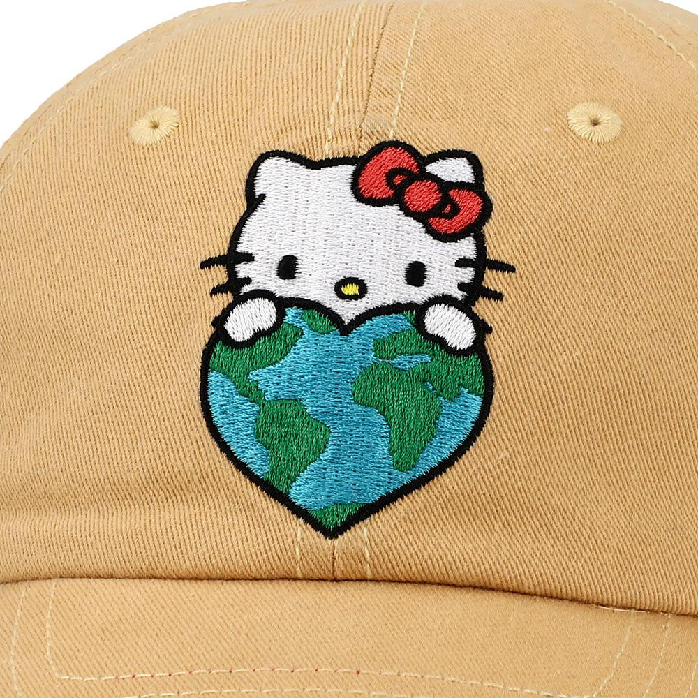 Hello Kitty Embroidered Canvas Cotton Twill Dad Hat